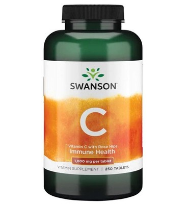 Swanson Vitamin C With Rose Hips 1000mg 250 Tablets