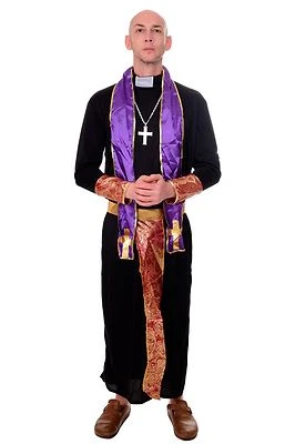 DRESS ME UP Disfraz De Sacerdote Pfarrer Religioso Hombre Multicolor S/M L202 - Imagen 1 de 4