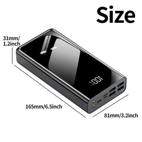 Banque d'alimentation mobile grande capacité 50000mAh, charge rapide - Photo 3 sur 7