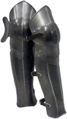 Larp Armor Articulated Greaves leg armor, medieval armor cosplay leg