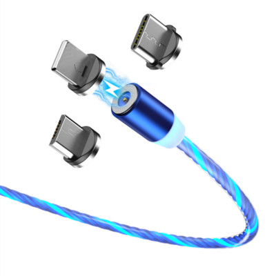 3 in 1 Magnet Ladekabel Universal Handy für iPhone Samsung Micro USB C Typ C LED