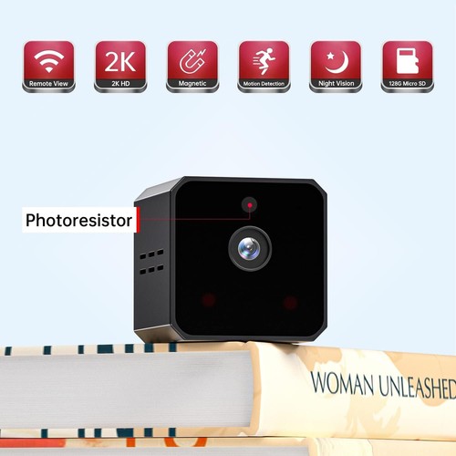 Hidden Camera Spy Camera, WiFi Security Nanny Cam, Mini Home Indoor black - Picture 3 of 6