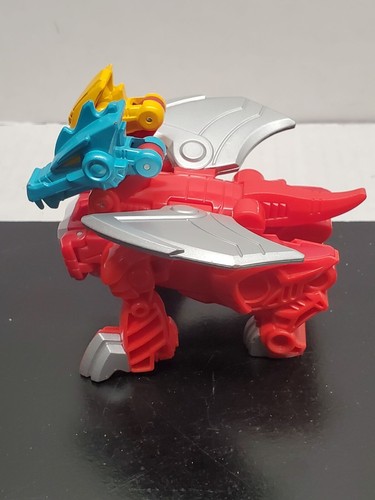 Transforming Red Robot Dinosaur Toy With Wings & Dual Heads For Kids - Picture 11 of 18