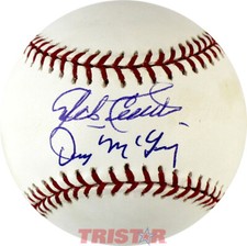 MIKE CUELLAR AND DENNY MCLAIN SIGNED ML BASEBALL PSA - 1969 CY YOUNG WINNERS