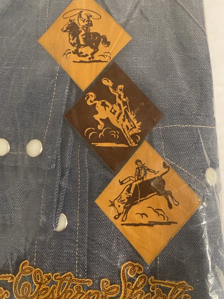 VTG Washington Dee-Cee Western Wear Form Fitting Long Tail Pearl Snap 18-36 NOS - Image 4 of 4
