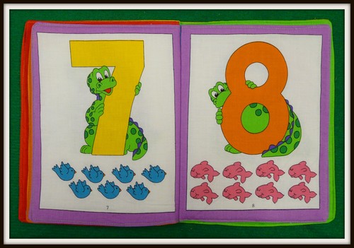 DEXTER THE DINOSAUR - Completed Handmade Cloth Fabric Soft Book Child Baby Gift - Picture 5 of 7