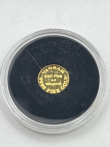 EDC STECKER 1/4 GRAMM 0,9999 FEINGOLD RUND WAS NICHT RUND IN VERSIEGELTER KAPSEL