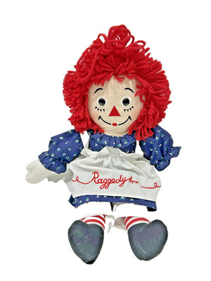 Vintage 1990s Dakin Raggedy Ann Cloth Doll  20'' Tall