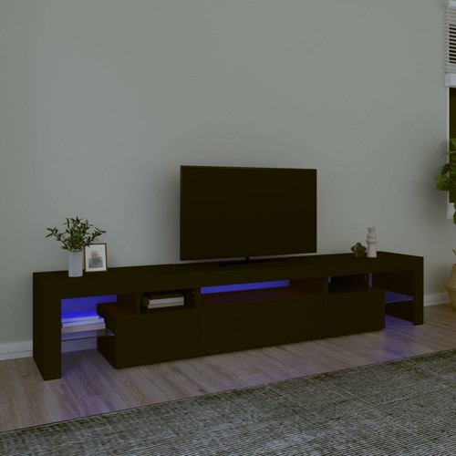 TV-Schrank mit LED-Leuchten Lowboard TV Möbel Tisch Board Sideboard Fernsehtisch - Bild 15 von 28