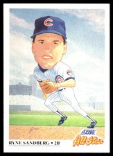 Ryne Sandberg 1991 Score #665 Chicago Cubs MLB READ FREE SHIPPING AutographDen