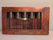 12pcs Best land Langmanni  Matte Lip Liner Crayon Nude Lip Gloss Pencil Set