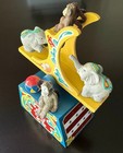 Vintage 1989 Enesco animated circus teeter totter music box works READ — photo 8