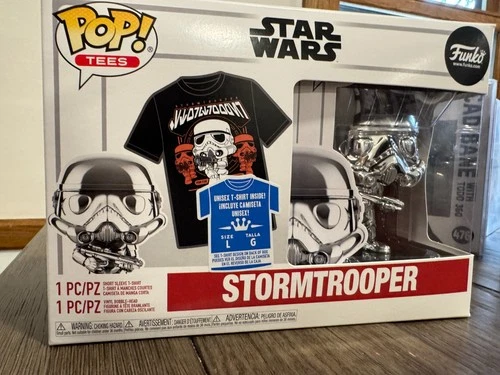 Stormtrooper Funko POP! Star Wars Tee L and Funko POP! Figure T-Shirt NIB READ