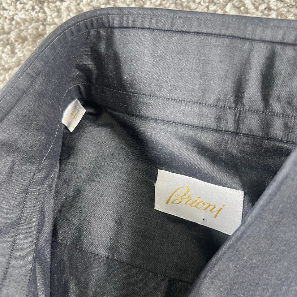 Brioni Abito Camicia Uomo 16 41 Lucido Regular Fit Made in Italy Designer di Classe - Immagine 3 di 4