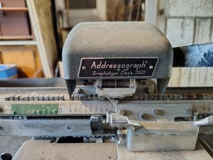 Addressograph Graphotype Class 350 Manual Embosser Straight Stamp Press Metal