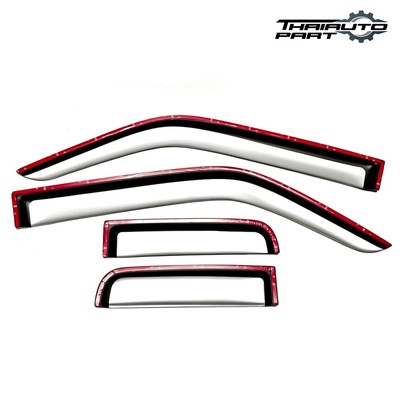 Voor Mitsubishi L200 Voor Triton Side Window Deflectors 2006 2007 2008 2009 2010 2011 2012 2013 2014 Weer Shileds Zon Regen Guards Zonneklep(Sliver