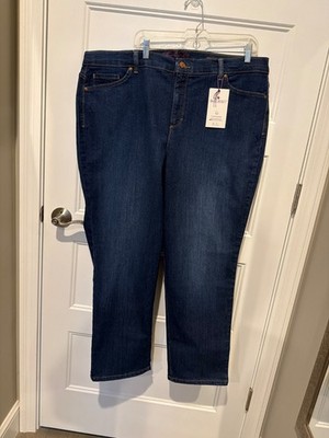 GLORIA VANDERBILT Amanda Original Slimming Taper Leg Dark Blue Jeans Women's 20W