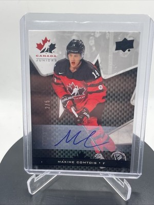 2018-19 UD Team Canada Juniors Auto Maxine Comtois /5 Canada