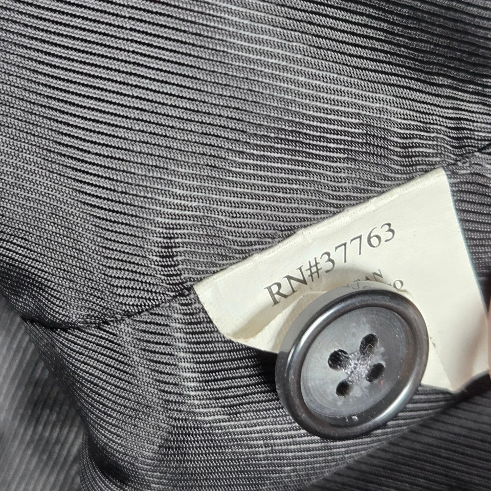 Perry Ellis Mens XL Black Dress Vest Waistcoat Formal Business Groomsman - Image 4 of 4