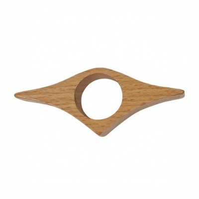 Finger Loop Page Holder Natural Wood Grain Study Helper Tapered Ends
