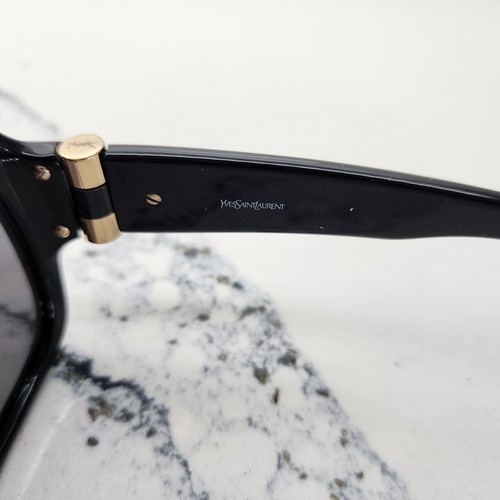 VINTAGE YVES SAINT LAURENT 6150/S Black Gold SUNGLASSES MADE IN ITALY 57/12 - Picture 6 of 8