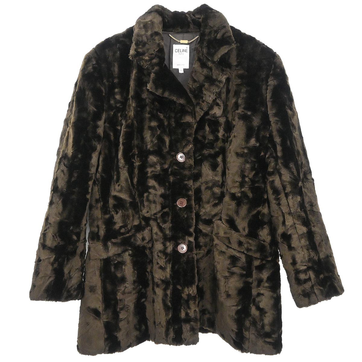 Celine Single Breasted Jacket Brown #44 135638