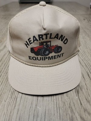 Heartland Equipment 1980s Vtg Mesh Hat Case IH Tractor Rope Arkansas Young An