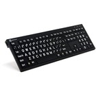 Logickeyboard LargePrint Nero White on Black PC Keyboard XL Printed Slim Line