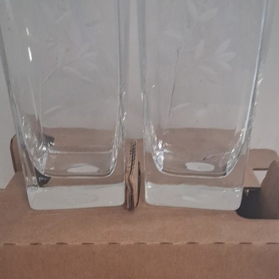 Princess House Princess Moderna Etched Highball Glasses Square Set of 2