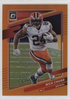 2021 Panini Donruss Optic Orange Prizm 15/199 Nick Chubb #141 00jz