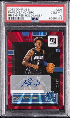 2022 PANINI DONRUSS #201 PAOLO BANCHERO 29/49 PSA 10