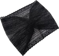 Black 7.6" Wide Lace Headband Women Elastic Headwraps Wigs Hair Accessories