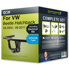 Towbar fixed for VW Beetle Hatchback 03- + 7pin universal electrical-kit NEW