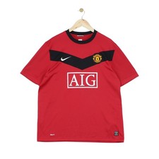 Manchester United 2009-10 Football Shirt Mens Size XL Red Home Jersey