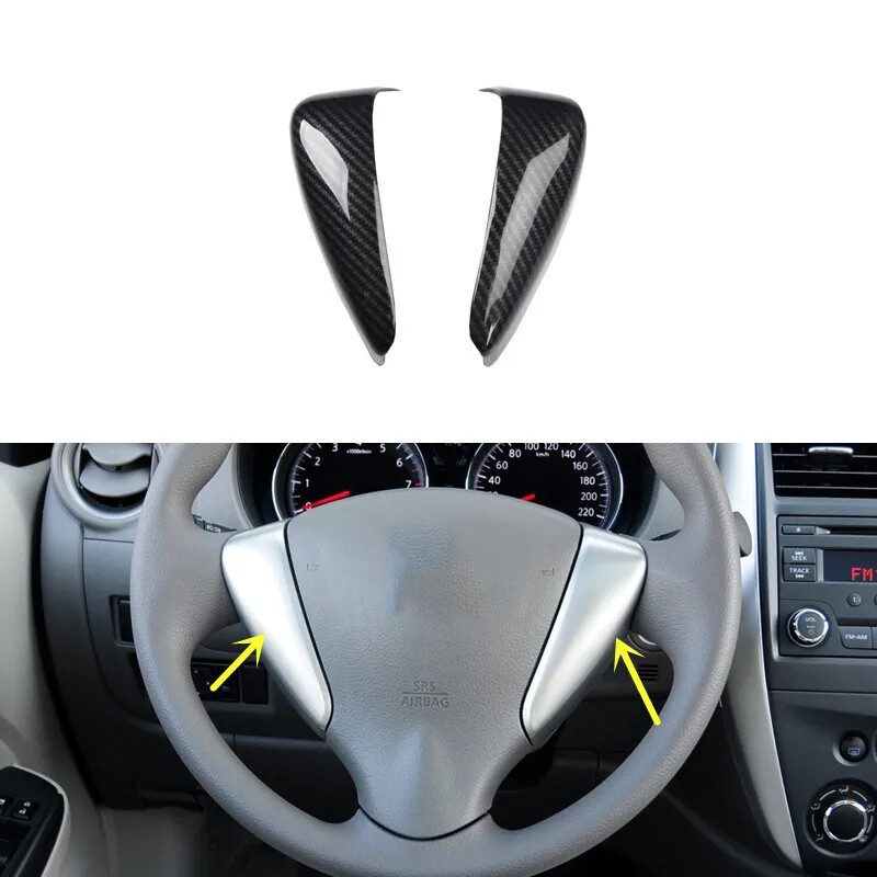 For Nissan Sunny 2011-2016 ABS Carbon Fiber Accessories Car Interior Stickers