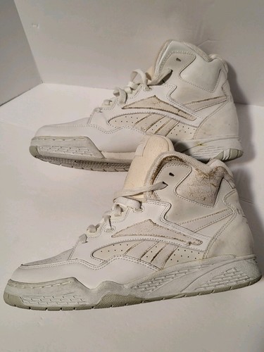 Zapatos de baloncesto REEBOK Mid vintage años 80-90 de cuero blanco talla 10 para hombre - Imagen 5 de 11