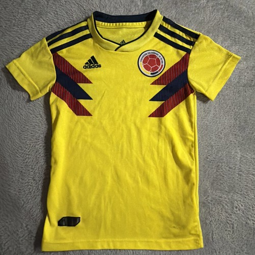 Colombia Soccer Jersey Adidas Yellow Youth Sz XS