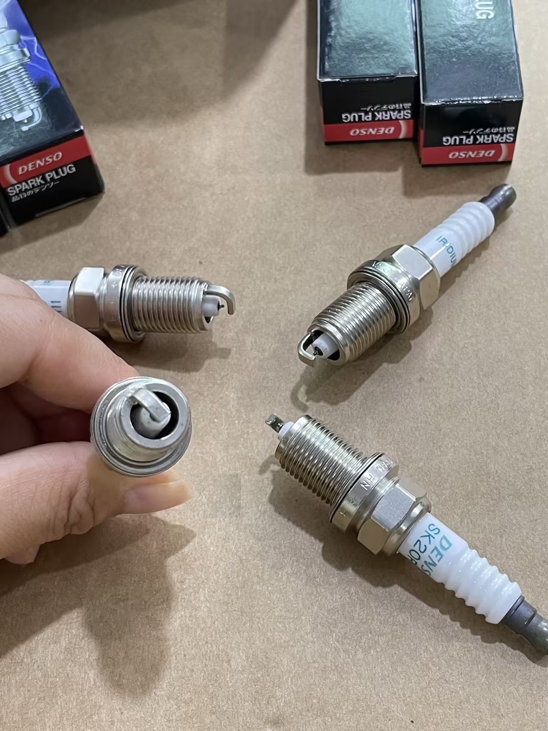 4PCS OEM DENSO 3297 Spark Plugs for 2002-2009 Toyota Camry 2.4L L4 US