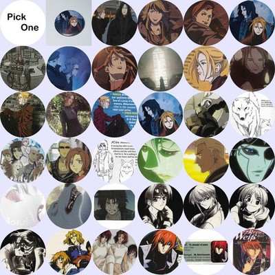 Wolf's Rain Weiss Kruez Handmade Badge Pin back Button from Magazine YOU PICK