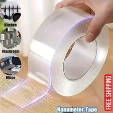 1pc Transparent Tape Double Sided Traceless Washable Adhesive Nano Tape 3 Meters