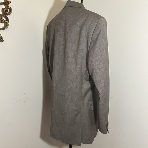 Joseph Abboud 2 Piece Suit 100% Wool Tan Birdseye Weave Men 40 L Pants 34 X 32 - Picture 7 of 18