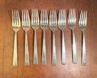Towle Silver Sterling salad Forks Set Of 8 “Old Lace” Pattern