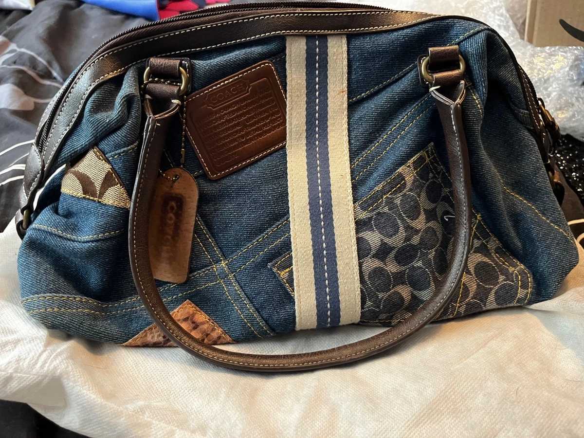 Coach Zip Denim Exterior Bags & Handbags for Women for sale | eBay