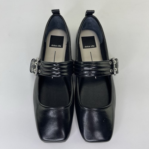 Dolce Vita Krinkle Patent Black Mary Jane Flats Ballet Sz 6.5 - Picture 4 of 11