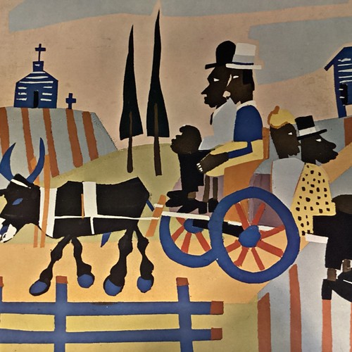 Vintage William H. Johnson Print Poster GOING TO CHURCH American Folk Art 1972 - Picture 16 of 16
