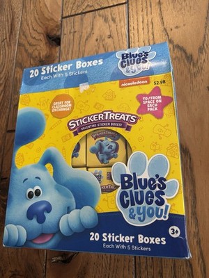 NIB Vintage Blues Clues & You, Valentines Day Sticker Treat Boxes, Sticker Boxes