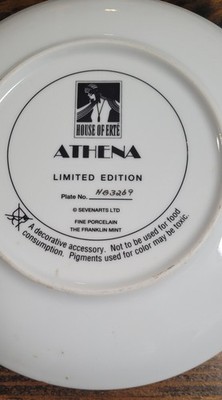ハウス オブ エルテ フランクリンミント アールデコ ATHENA プレート House of Erte Franklin Mint Limited Edition Art Deco Porcelain
