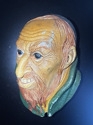 Vtg Bossons Chalkware Head ''Fagin'' from Oliver Twist 1964