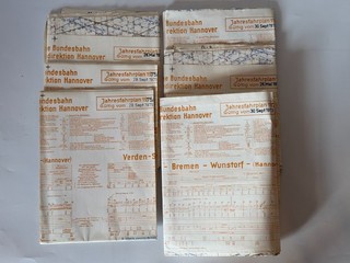 [02] 6 x Bildfahrplan Bundesbahndirektion 1973 76 RAR