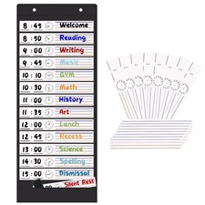 13 1 Pockets Visual Classroom Schedule Pocket Chart 18 Dry Erase Cards
